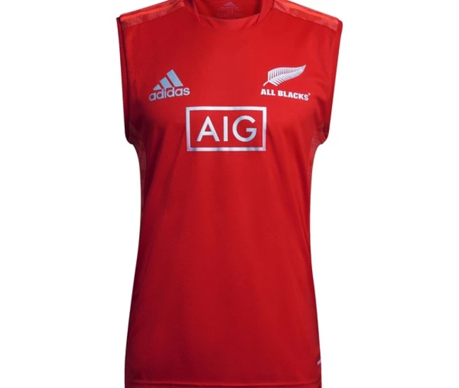 2021 All Blacks Rugby Primeblue Performance Singlet Red